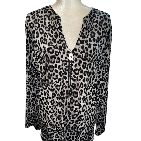 Michael Kors Long Sleeve Blouse Half Zip #99 - Picture 1 of 4